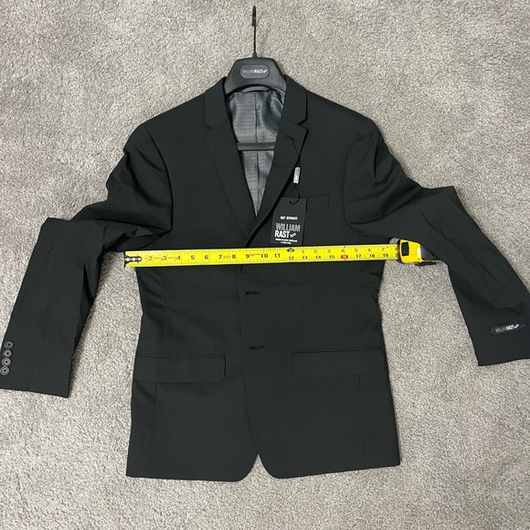 38S 2Pc Suit Men's Black William Rast Blazer & Pants - Picture 8 of 15